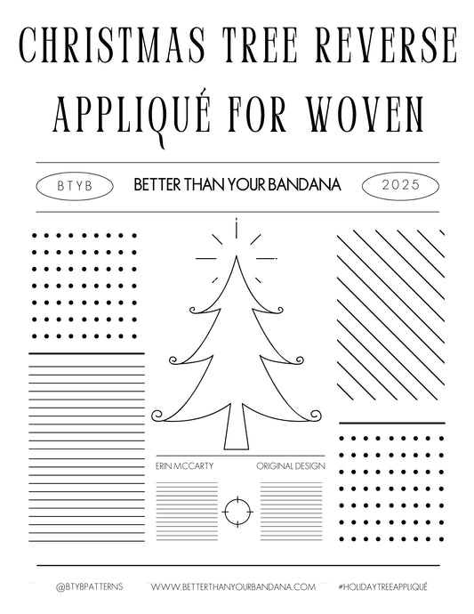Christmas Tree Reverse Appliqué for Woven